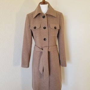 Calvin Klein Merino Wool Pea Coat- Oatmeal